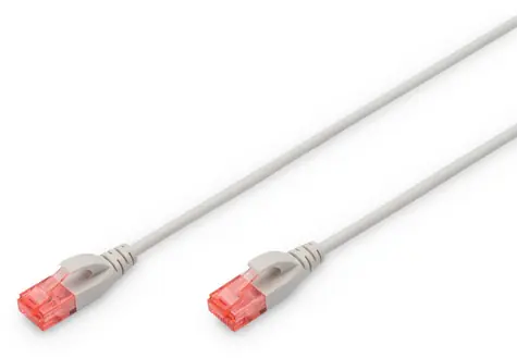 Digitus CAT 6 U-UTP Slim šedý / Síťový kabel / UTP / AWG 28/7 / 2 m