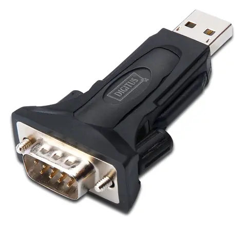Digitus DA-70157 černý / Adaptér USB - sériový port / USB 2.0 / FTDI FT232RL / DSUB 9M