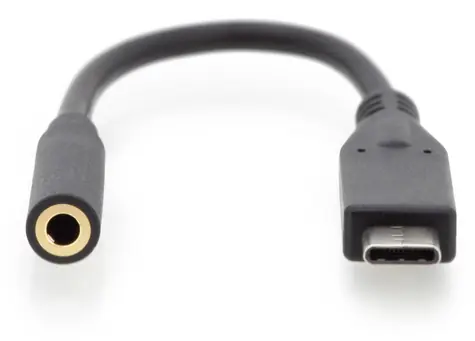 Digitus Redukce USB-C - 3,5mm Jack / 0,2m / audio in/out / černá