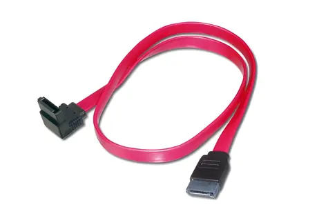 Digitus SATA II/III / SATA kabel / 90° lomený - rovný konektor / 0,5 m