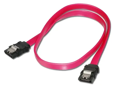 Digitus SATA II/III / Propojovací kabel / kovová západka / 0,3 m