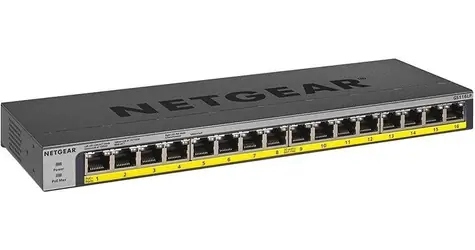 NETGEAR GS116LP černá / Switch / 16x Gigabit PoE+ / 90W / Unmanaged
