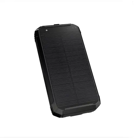 PLATINET Powerbank Solar / Powerbanka / 10 000 mAh / Solární panel / Bezdrátové nabíjení 15 W / 2x USB-A + 1x USB-C