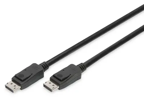 Digitus DisplayPort kabel DP/M-DP/M černá / Video kabel / 2 m / se zámkem / UHD 8K / DP 1.3/1.4