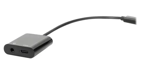 Digitus USB-C - USB-C + 3,5mm jack černá / Adaptér / audio a nabíjení