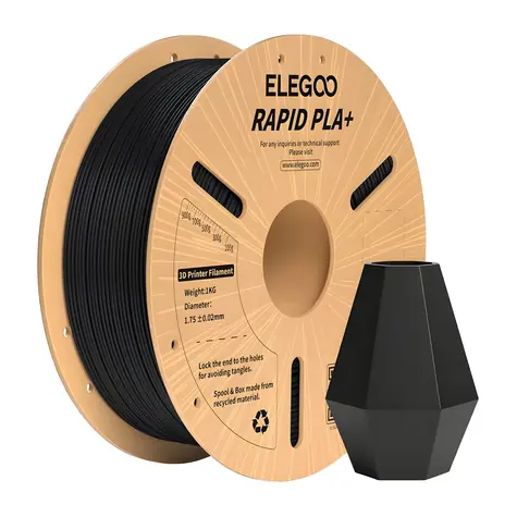 ELEGOO Rapid PLA+ černá / struna pro 3D tiskárnu / PLA / 1.75mm / 1kg / až 600 mm/s