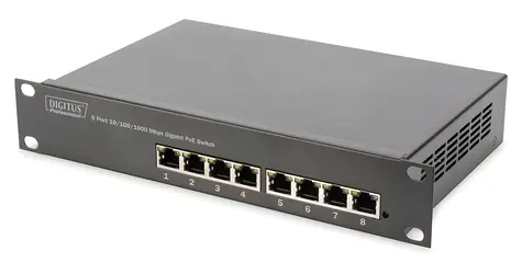 Digitus DN-95317 / Switch / 8x 10/100/1000 Mbps / PoE+ / 94W budget