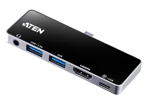 ATEN UH3238 / USB-C dokovací stanice / HDMI 4K 60 Hz / 2x USB-A 3.2 Gen2 / Hliníkové tělo
