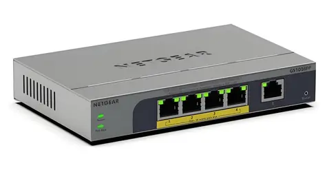 Netgear 5-portový Gigabit PoE+ Plus switch / Switch / 5x GbE / PoE+ / šedá