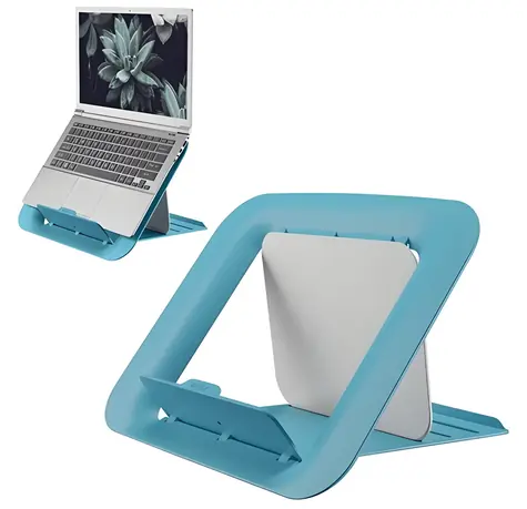Leitz Stojan na notebook ERGO Cosy klidná modrá / Stojan na notebook / výškově nastavitelný / úhel náklonu 0-135°