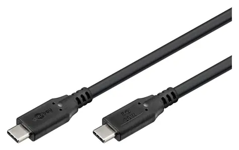Goobay USB-C na USB-C černá / Kabel / USB 3.2 Gen 1 / 5 Gbit/s / PD 60 W / 1,5 m
