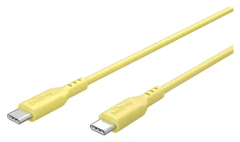 Goobay žlutá / Kabel USB-C / silikonový / 1,5 m