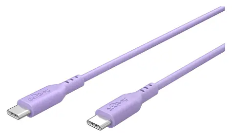 Goobay Silicone fialová / Datový kabel USB-C / 1,5 m