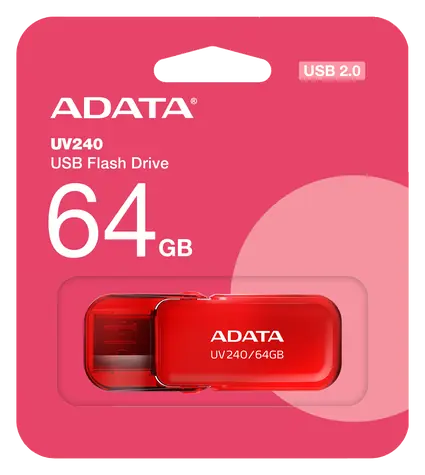 ADATA UV240 64GB červená / Flash disk / USB 2.0