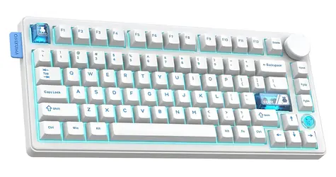 ONIKUMA MT706 bílá / Herní klávesnice / mechanická / 2,4 GHz / Bluetooth / RGB