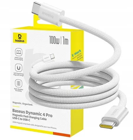 Baseus USB-C - USB-C 1 m bílá / Datový kabel / USB-C