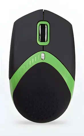 Exactgame AM-M101G černo-zelená / Ergonomická myš / Optická / 1600 DPI / Drátová USB