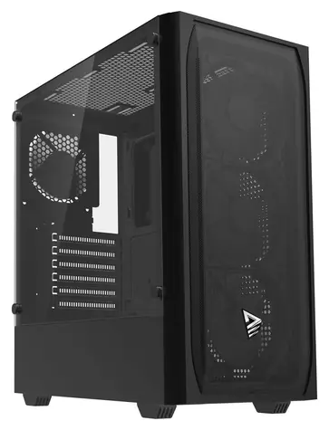 SAVIO Noctis Flow černá / ATX, Micro ATX, Mini ITX / Bez zdroje / Tvrzené sklo