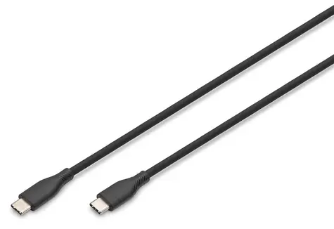 Digitus USB-C / Silikonový kabel / 1 m / černá