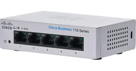 Cisco CBS110-5T-D-EU / Switch / 5 portů / 10/100/1000 Mbps / Unmanaged / Desktop