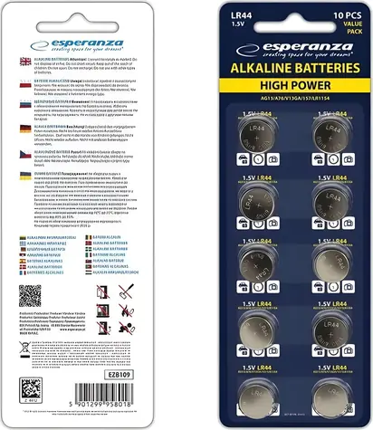 Esperanza High Power LR44 / Baterie / alkalická / 10 ks