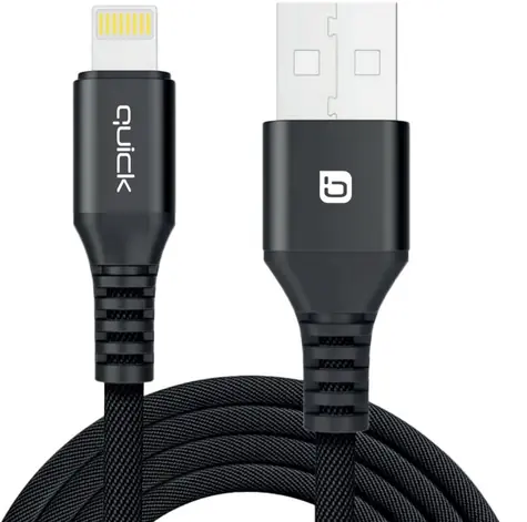 Quick černá / Kabel USB-A (M) - Lightning (M) / 1,5 m