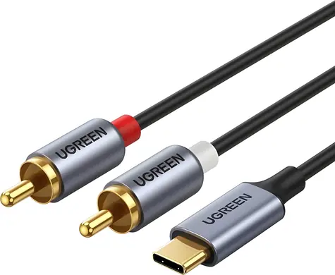 UGREEN USB-C - RCA šedá / Audio kabel / cinch / 1,5 m