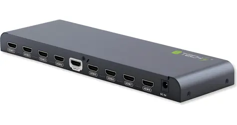 Techly Splitter HDMI černá / HDMI splitter / 1x8 / 4K UHD / hliníkové tělo