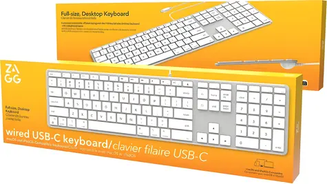 ZAGG klávesnice pro Apple bílá / Klávesnice / USB-C drátová / CZ/SK