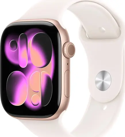 Apple Watch Series 11 46 mm Rose Gold / Chytré hodinky / GPS / Sportovní řemínek Light Blush