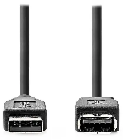 Nedis černá / Prodlužovací kabel USB / USB-A - USB-A / USB 3.2 Gen 1 / 5 Gbps / 2 m