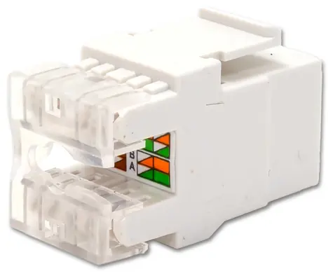 XtendLan Keystone jack RJ45 / Konektor LAN / CAT5e UTP / 180° / narážení zezadu