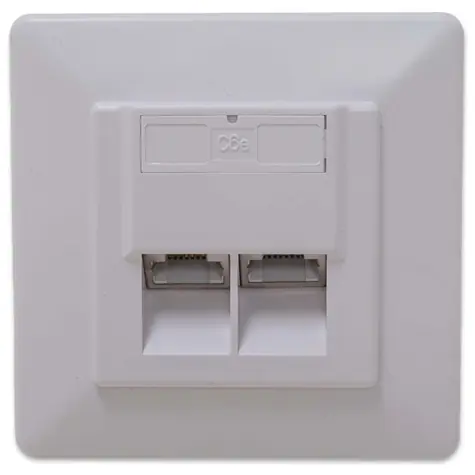XtendLan Zásuvka 2xRJ-45 / Zásuvka / Cat6 / stíněná / pod omítku / šikmý vývod