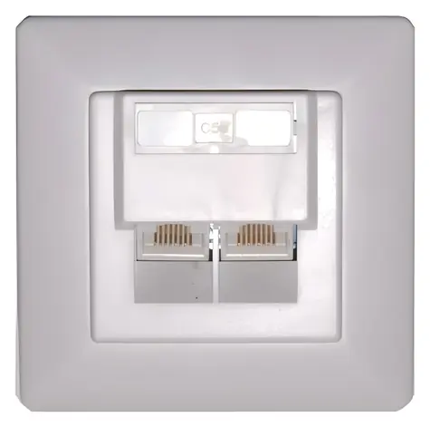 XtendLan Zásuvka / 2x RJ-45 / Cat5e / UTP / pod omítku / šikmý vývod