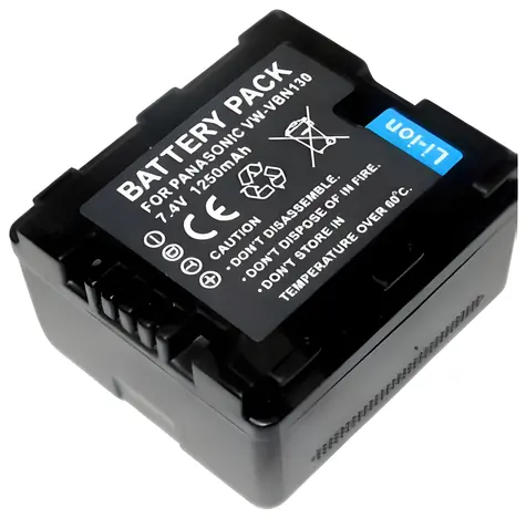 TRX VW-VBN130 / Baterie pro Panasonic / 1250 mAh / neoriginální