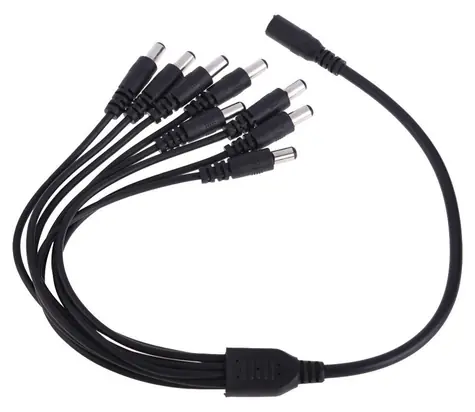 XtendLan Napájecí rozbočovač 1:8 / Napájecí rozbočovač / DC jack 2,1mm / kabel 2mm/0,3mm