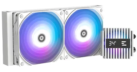 Zalman Alpha2 A24 bílá / Vodní chladič CPU / AIO / 2x 120 mm / PWM / ARGB