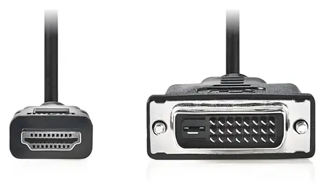 NEDIS HDMI - DVI-D černá / Redukce / HDMI zástrčka - DVI-D 24+1pin zástrčka / 3 m / bulk