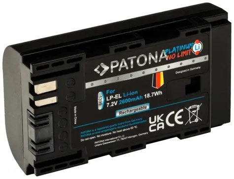PATONA LP-EL / Baterie pro Canon Speedlite EL-1 / 2600 mAh / Li-Ion / Platinum