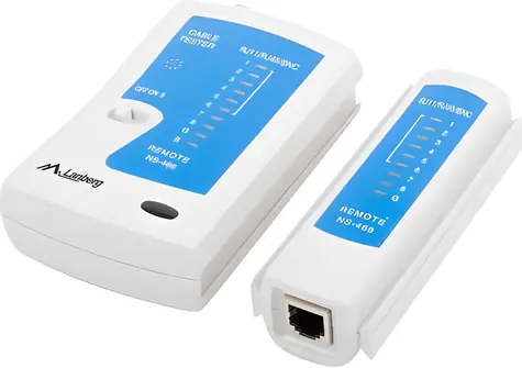 Lanberg NT-0401 / Tester kabelů / RJ-45 / RJ-11 / RJ-12 / Koax / LED indikace