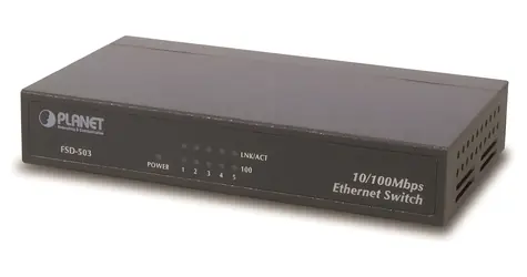 Planet FSD-503 / Switch / 5x 10/100 Mbps / kov / fanless
