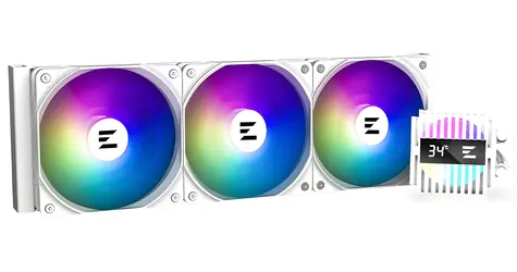 Zalman ALPHA2 A36 bílá / AIO vodní chladič CPU / 3x 120 mm / PWM / ARGB