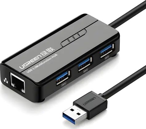 Ugreen 20265 / USB Hub / RJ-45 / 3x USB-A 3.0 / Gigabit Ethernet