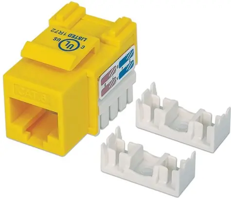 Intellinet 210584 žlutá / Keystone modul / RJ-45 / UTP Cat6 / Plast