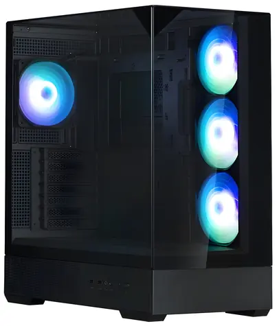 Zalman P40 Prism Plus černá / Skříň / ATX / 4x 120mm ARGB / 2x USB 3.0 + 1x USB-C / panoramatická / bez zdroje