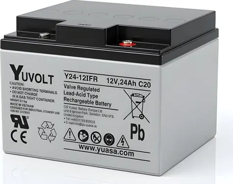 Yuasa YUVOLT Y24-12FR / Olověný akumulátor / VdS / FR / 12V / 24Ah / M5