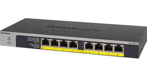 Netgear GS108LP / Switch / 8x Gigabit / Flexible PoE+ / neřízený