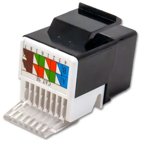 Xtendlan černá / Keystone jack / RJ45 / CAT5e / UTP / bez nástrojů