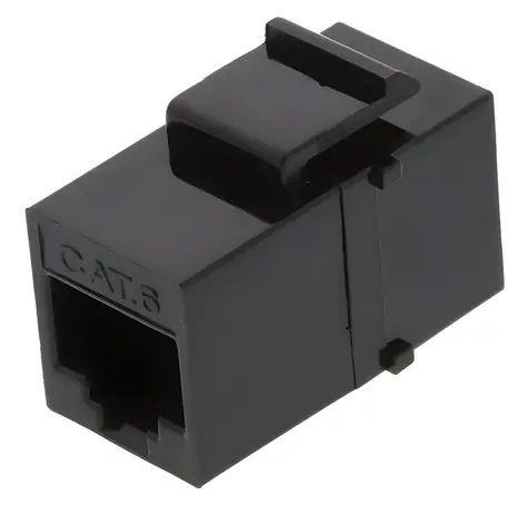 XtendLan Keystone CAT6 černá / Síťový konektor / RJ45 / UTP / Bez narážení