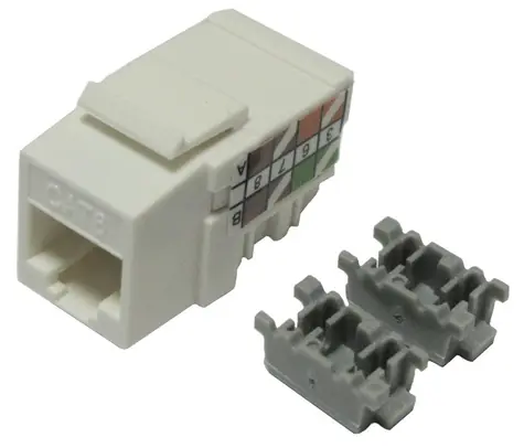 XtendLan Keystone Jack RJ45 CAT6 bílá / Keystone modul / UTP / 90° / narážení shora